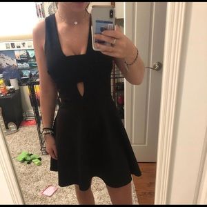 black cut out dress